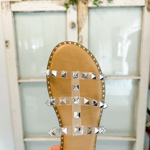 Clear Studded Sandals - Picture 3 of 7